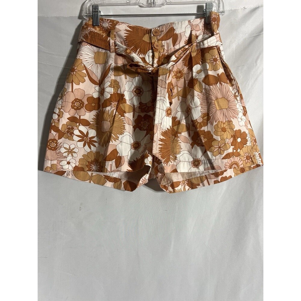 Antik Batik Shorts Womens Stretch Smocked Flower Travel Size S/38